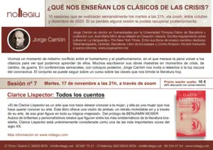 SESIÓN 7 CLÁSICOS CARRIÓN: CLARICE LISPECTOR