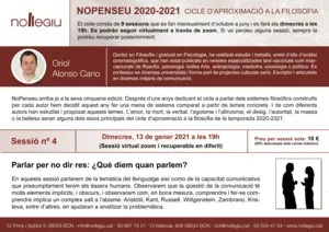 SESSIÓ 4 NOPENSEU: PARLAR PER NO DIR RES