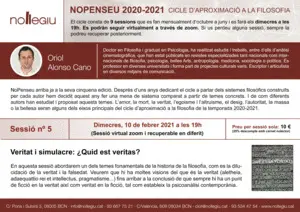 SESSIÓ 5 NOPENSEU VERITAT I SIMULACRE: ¿QUID EST VERITAS?